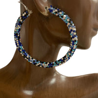 Rhinestone Hoop Earrings