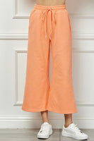 Textured Cropped Wide Pants

