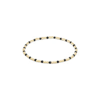 enewton Gemstone Gold Sincerity Pattern 2mm Bead Bracelet in Faceted Hematite
