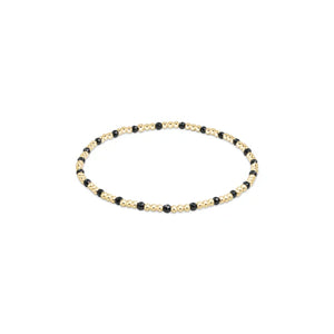 enewton Gemstone Gold Sincerity Pattern 2mm Bead Bracelet in Faceted Hematite