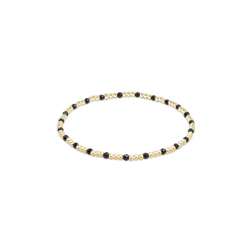 enewton Gemstone Gold Sincerity Pattern 2mm Bead Bracelet in Faceted Hematite