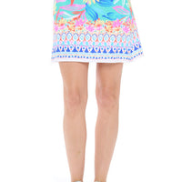 Tessa Side-Zip Tropical Florals Skort