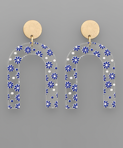 Daisy Resin Arch Earrings