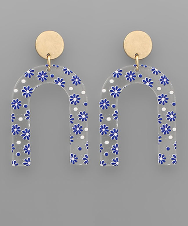 Daisy Resin Arch Earrings