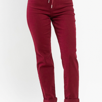 HW Pull On Double Cuff Joggers - Scarlet