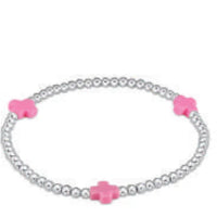 enewton EXTENDS Signature Cross Sterling Pattern 3mm Bracelet - Bright Pink