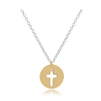 enewton 16" Necklace Sterling Mixed Metal - Blessed Gold Disc