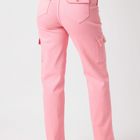 Judy Blue High Wasited Pink Cargo Pants