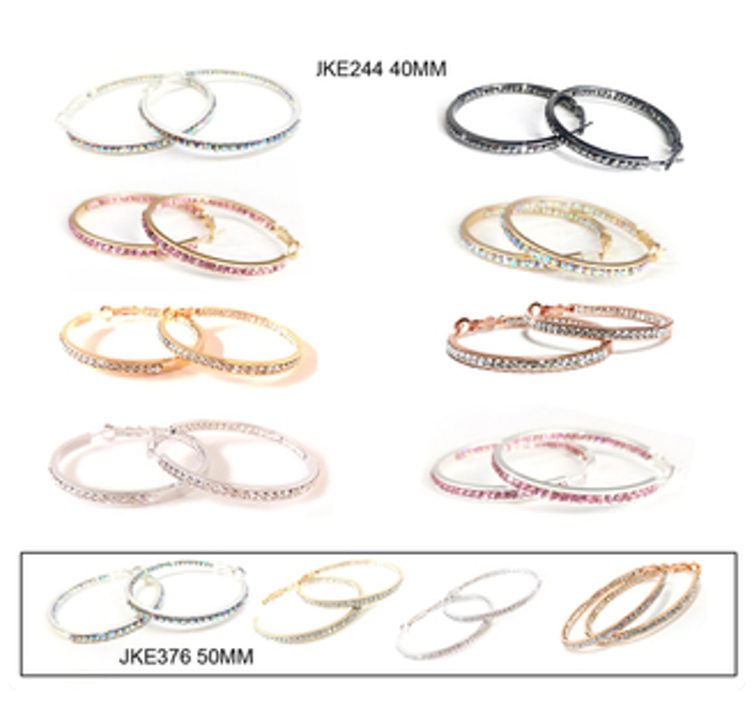 Crystal Hoop Earrings Jacqueline Kent