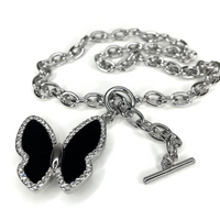 Black Butterfly Necklace