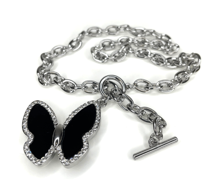Black Butterfly Necklace
