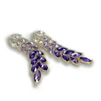 Purple Crystal Earrings