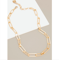 Matte Gold Classic Ropes and Links Necklace
