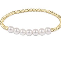 enewton Classic Gold Beaded Bliss 3mm Bead Bracelet - 6mm Pearl