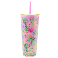 Lilly Pulitzer Tumbler with Straw - Via Amore Spritzer