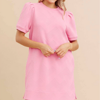 Short Sleeve Textured Dress