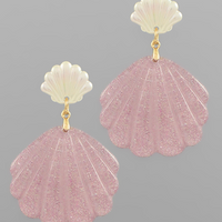 Double Shell Dangle Earrings