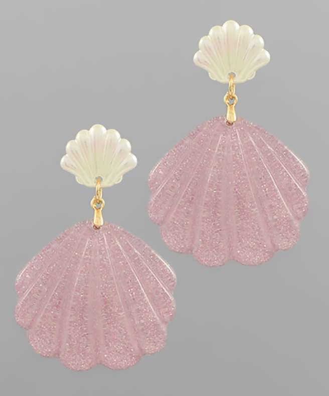 Double Shell Dangle Earrings