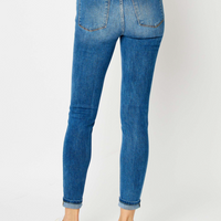 Judy Blue High Waist Cuffed Hem Skinny Jeans