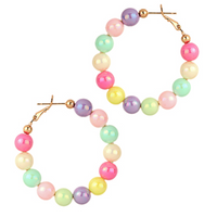 40mm Beaded Hoops