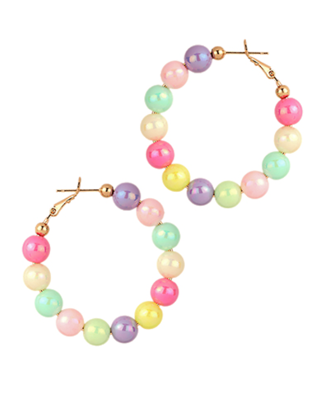 40mm Beaded Hoops