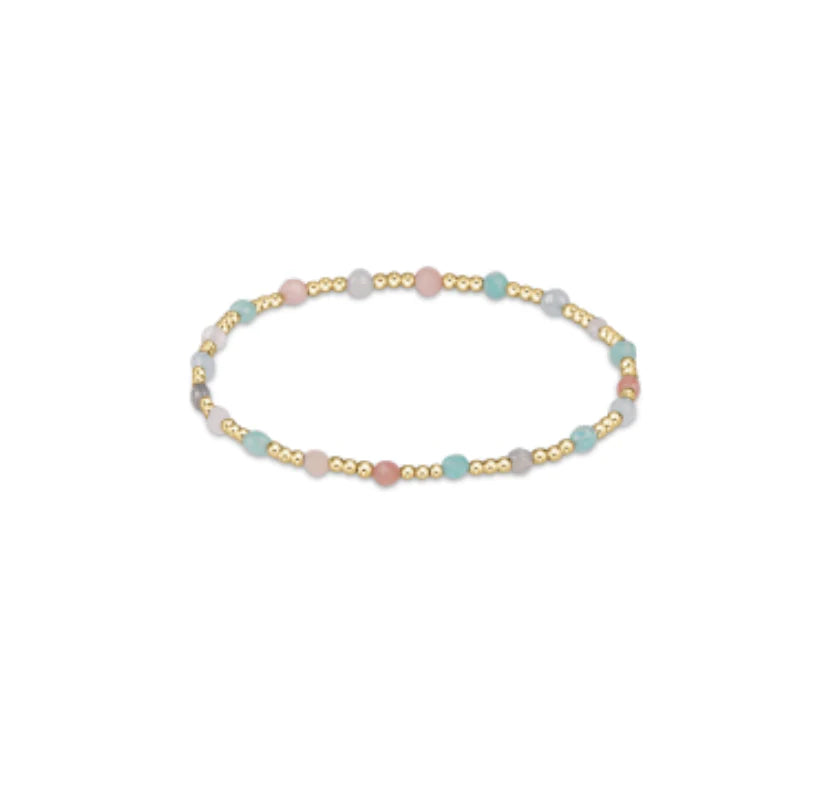 enewton Gemstone Gold Sincerity Pattern 3mm Bead Bracelet - Hot Mess