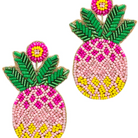 Beaded Pineapple Earrings