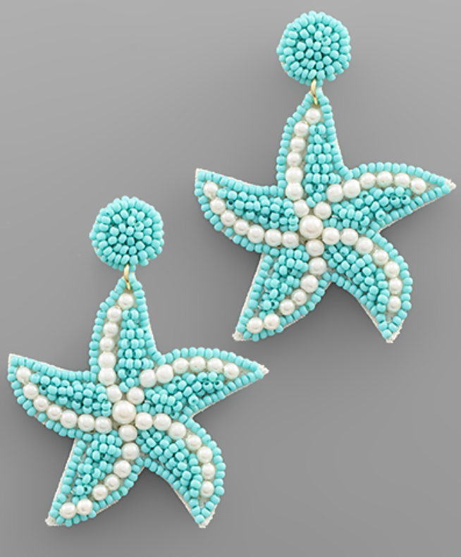 Starfish Seed Bead Earrings