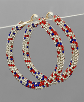 50mm Crystal Hoop Earrings
