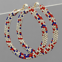 50mm Crystal Hoop Earrings