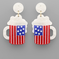 USA Beer Mug Earrings