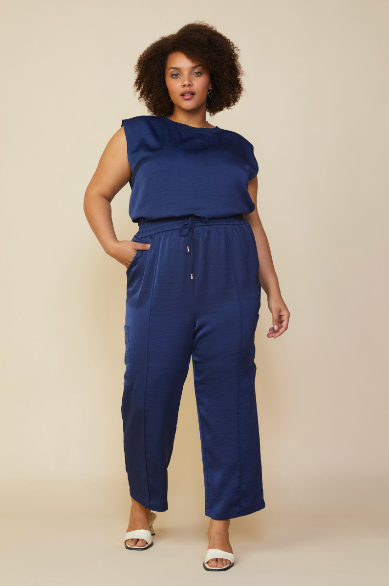 Pintuck Cargo Pocket Joggers