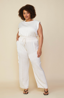 Pintuck Cargo Pocket Joggers
