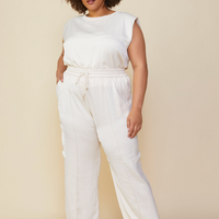 Pintuck Cargo Pocket Joggers