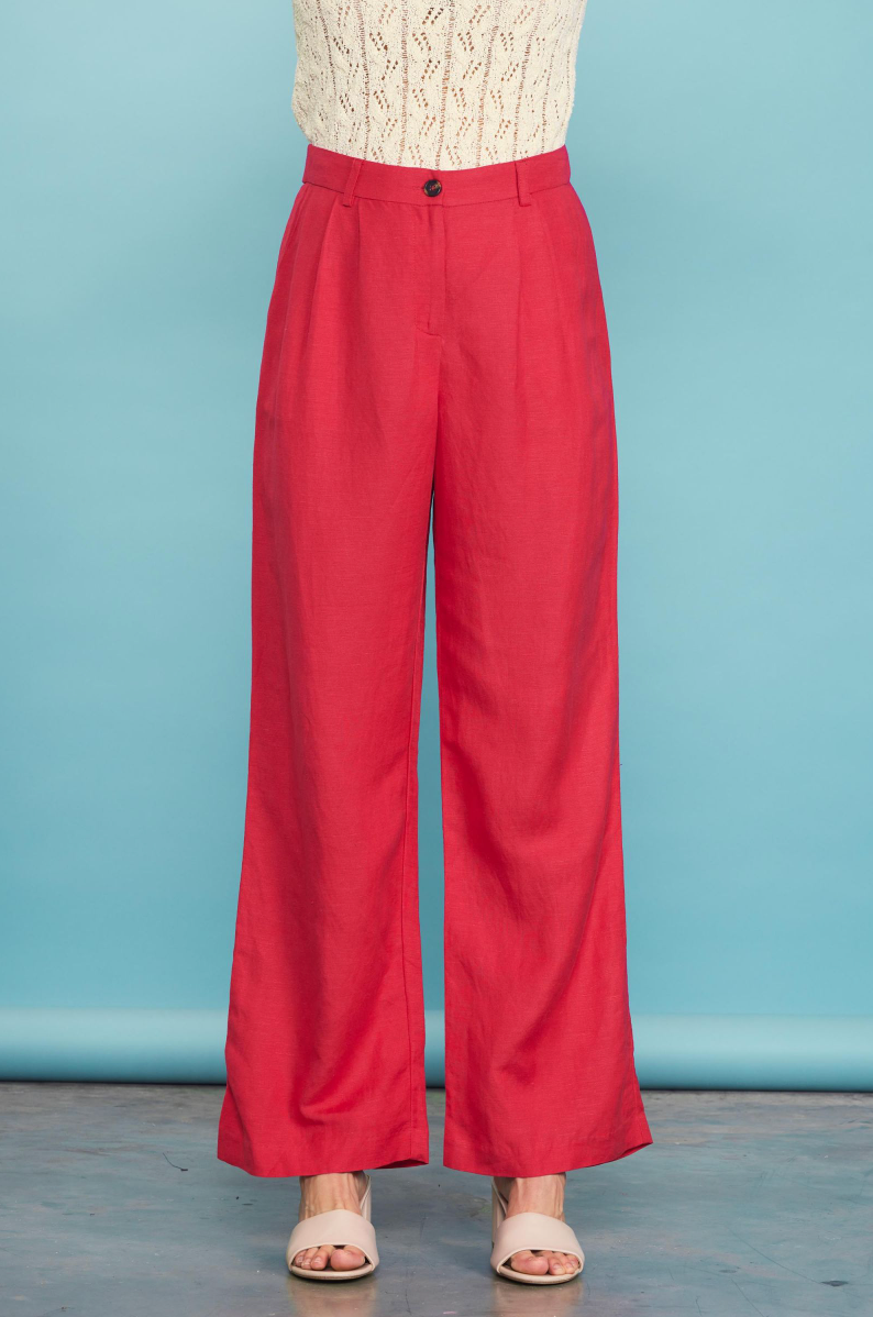 Linen Wide Leg Trousers