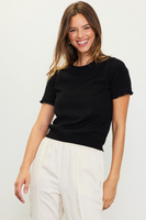 Ruffle Short Sleeve Sweater
