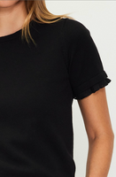 Ruffle Short Sleeve Sweater
