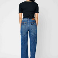Judy Blue High Waist Cargo Wide Leg Jeans