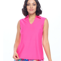 Rosa Sleeveless Polo Top