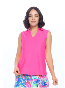 Rosa Sleeveless Polo Top