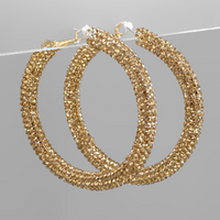 50mm Crystal Hoop Earrings