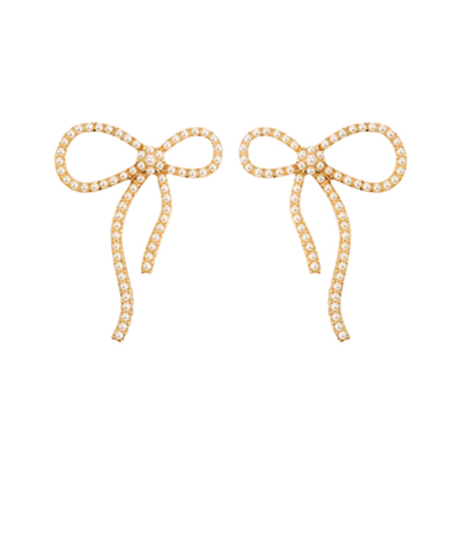 Pearl Bow Earrings