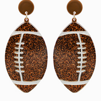 Acrylic Football Earrings