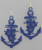 Flower Filigree Anchor Earrings
