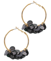 Sequin Dangle Hoops
