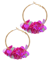Sequin Dangle Hoops
