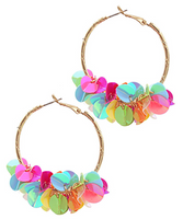 Sequin Dangle Hoops

