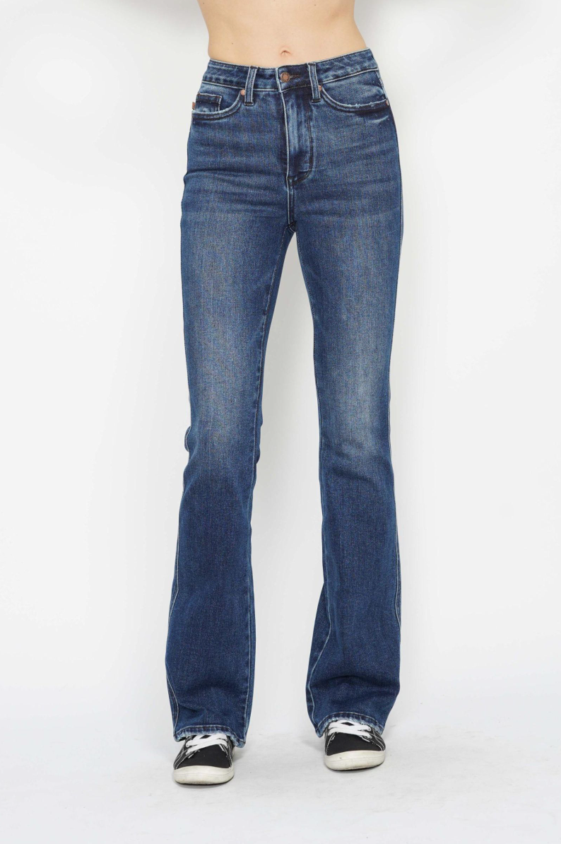 Judy Blue High Waist Tummy Control Back Pocket Embroidered Bootcut