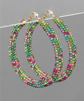 50mm Crystal Hoop Earrings
