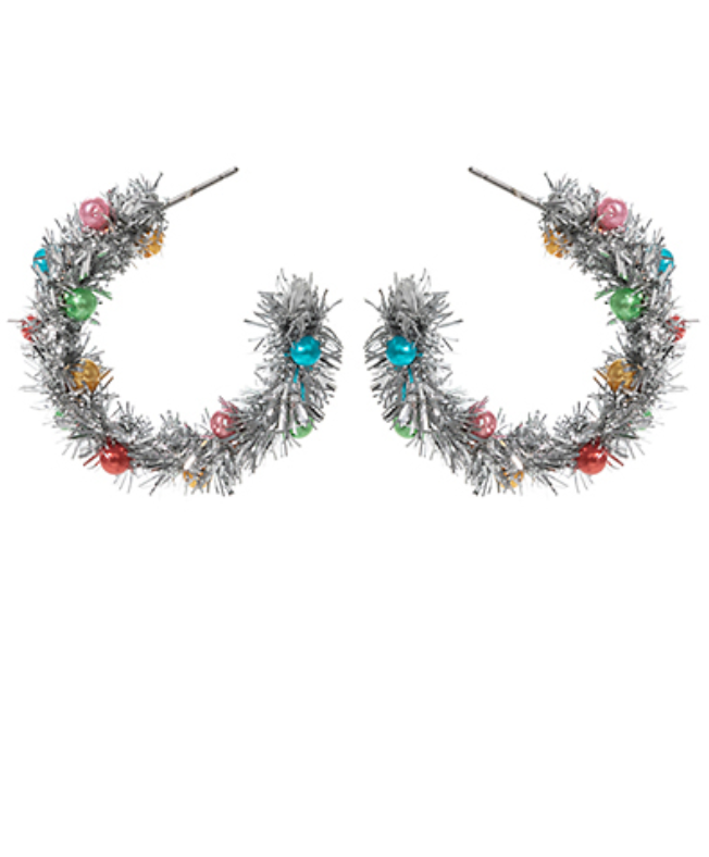 30mm Christmas Tinsel Hoops